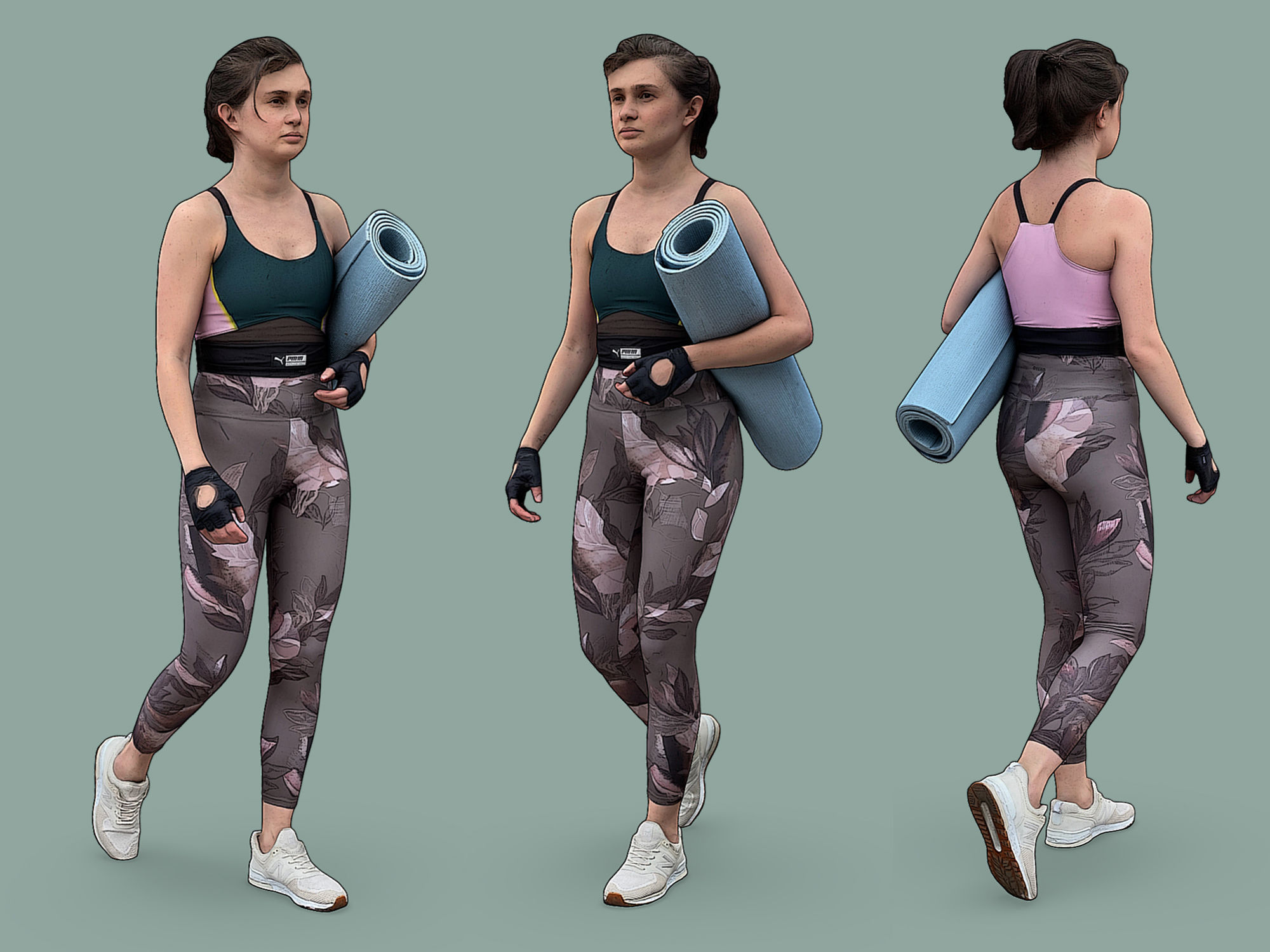 Stylized Fitness Character Low-poly 3D model_1