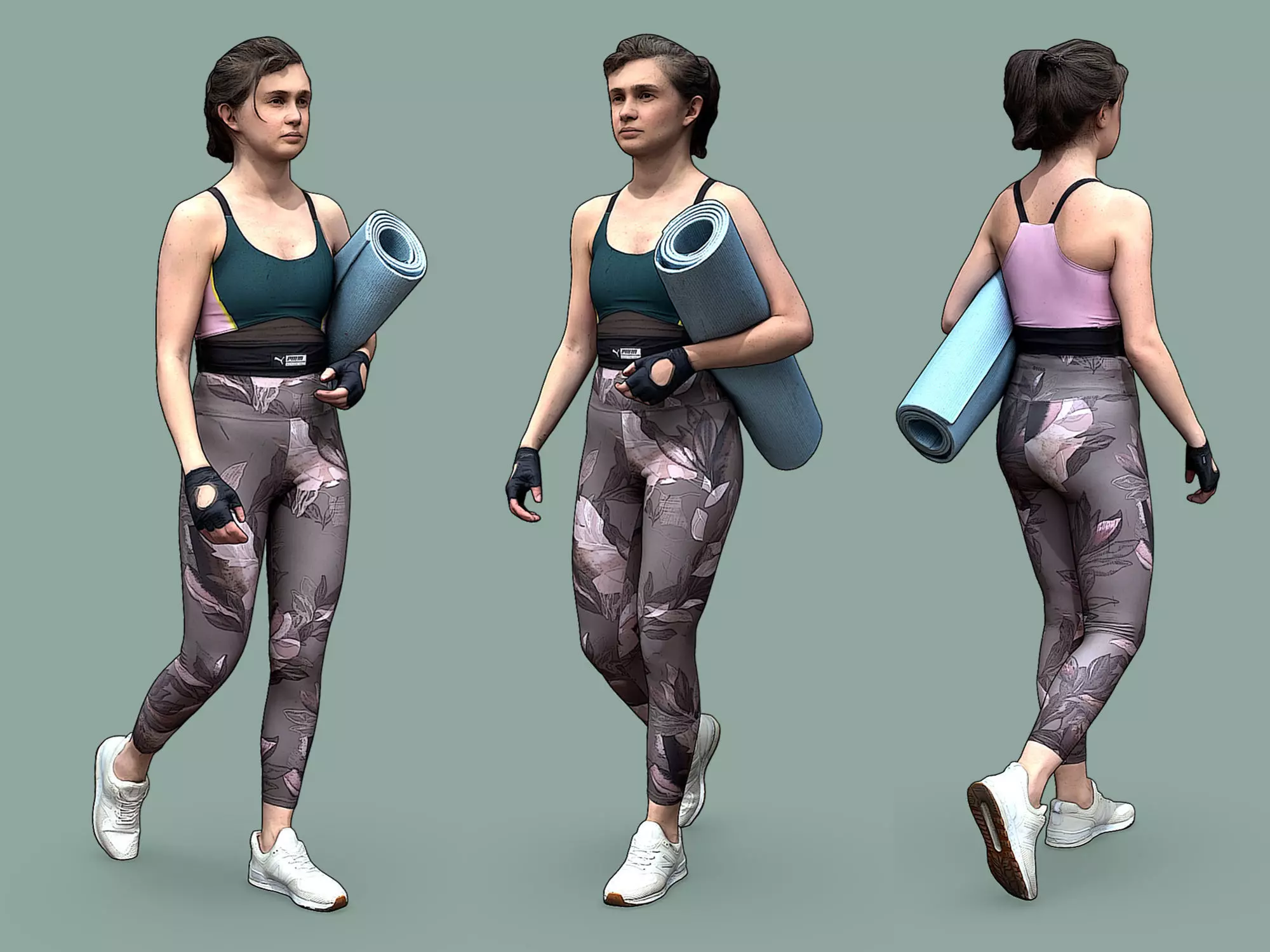 Stylized Fitness Character Low-poly 3D model_0