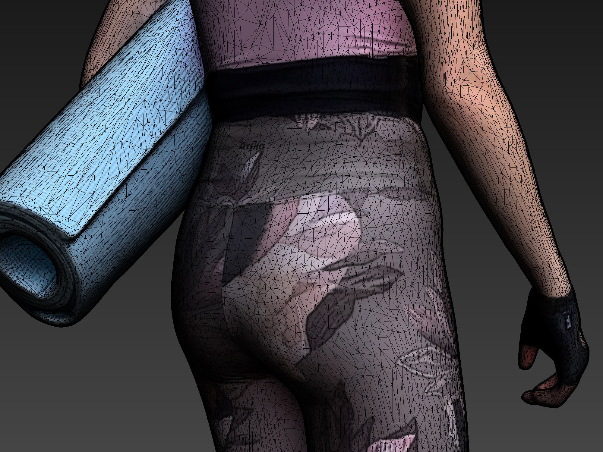 Stylized Fitness Character Low-poly 3D model_4