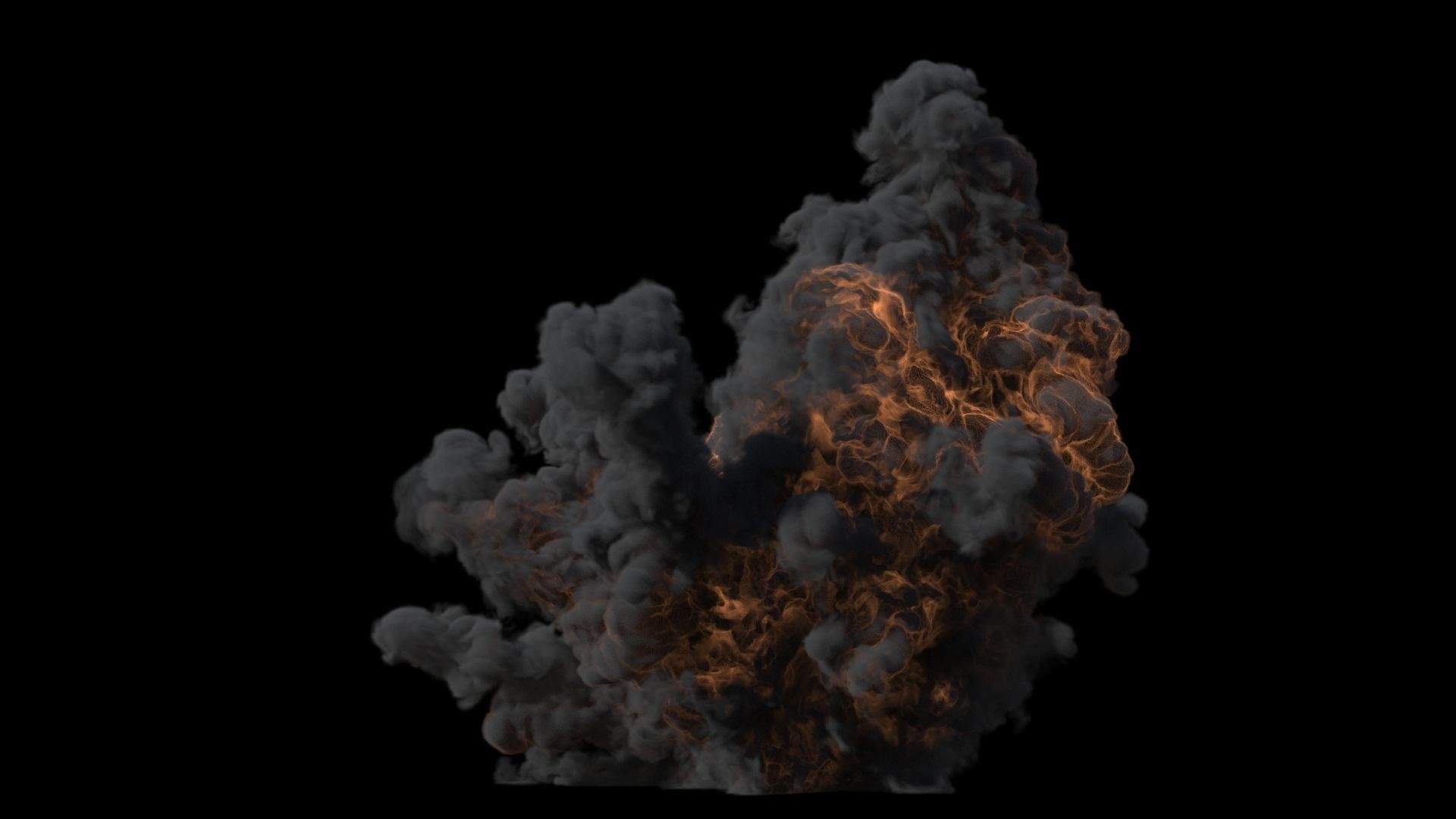 Large Scale Explosion VDB 3D model_2