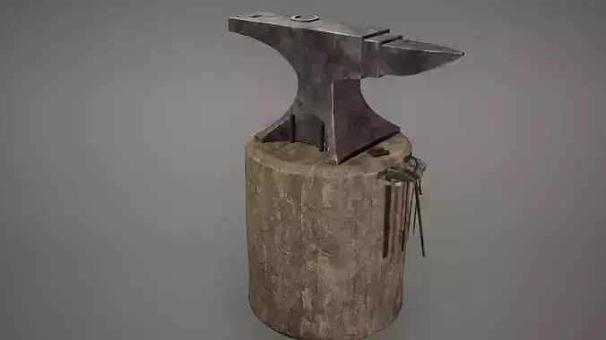 Viking Anvil Low Poly Game Ready Low-poly 3D model