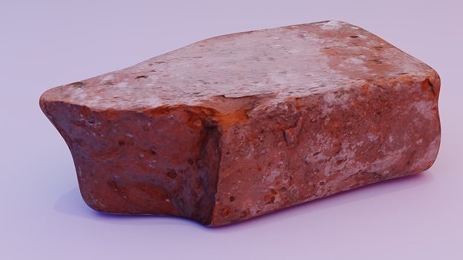 Broken brick 01  Low-poly 3D model