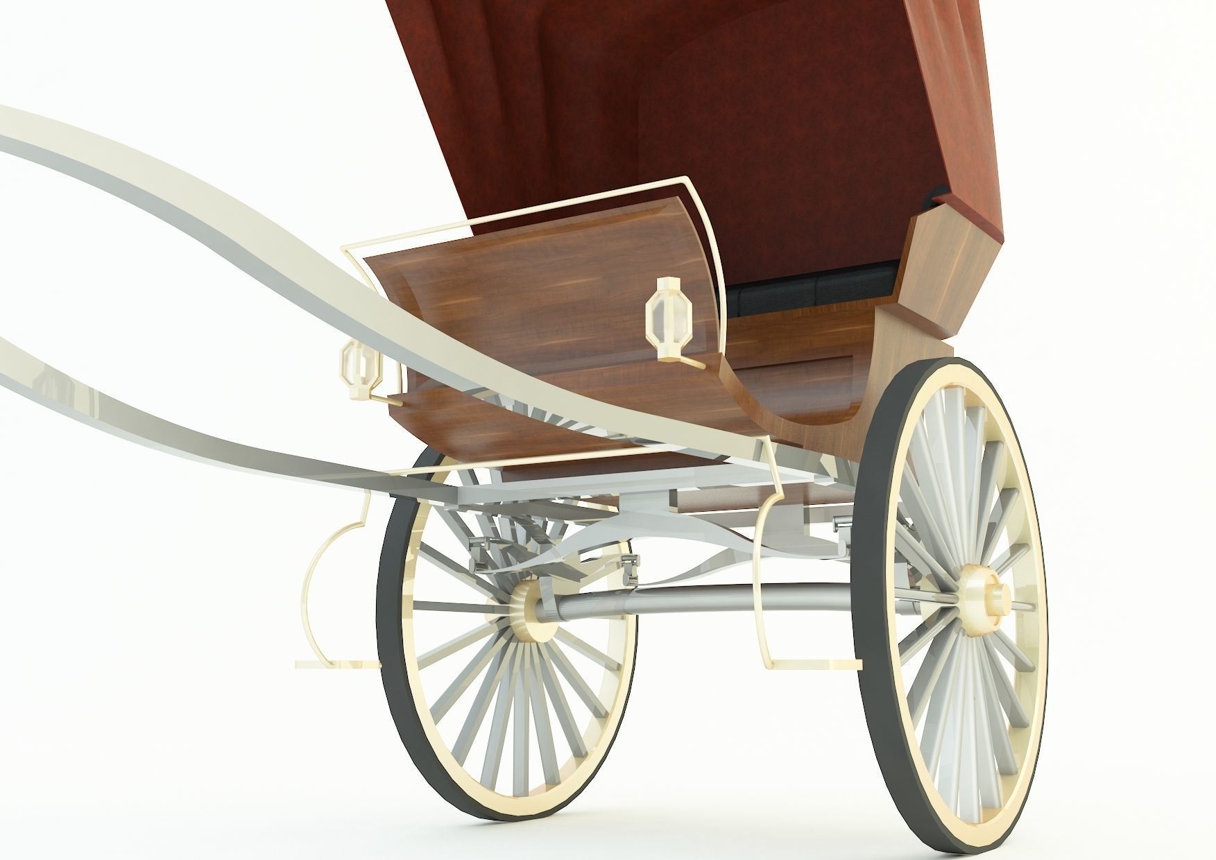 Tilbury Buggy Horse Cart 3d model 3D model_4
