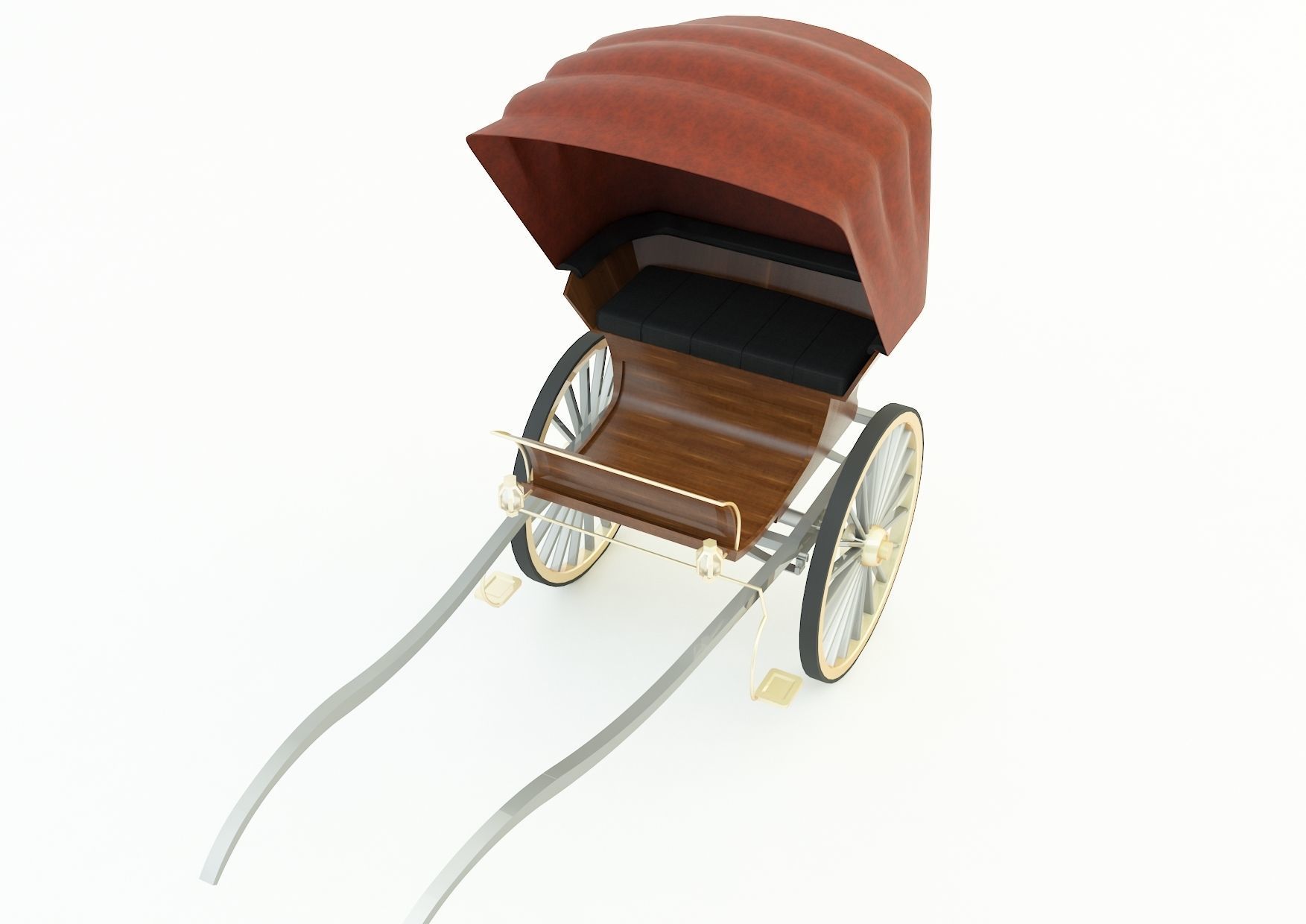 Tilbury Buggy Horse Cart 3d model 3D model_17