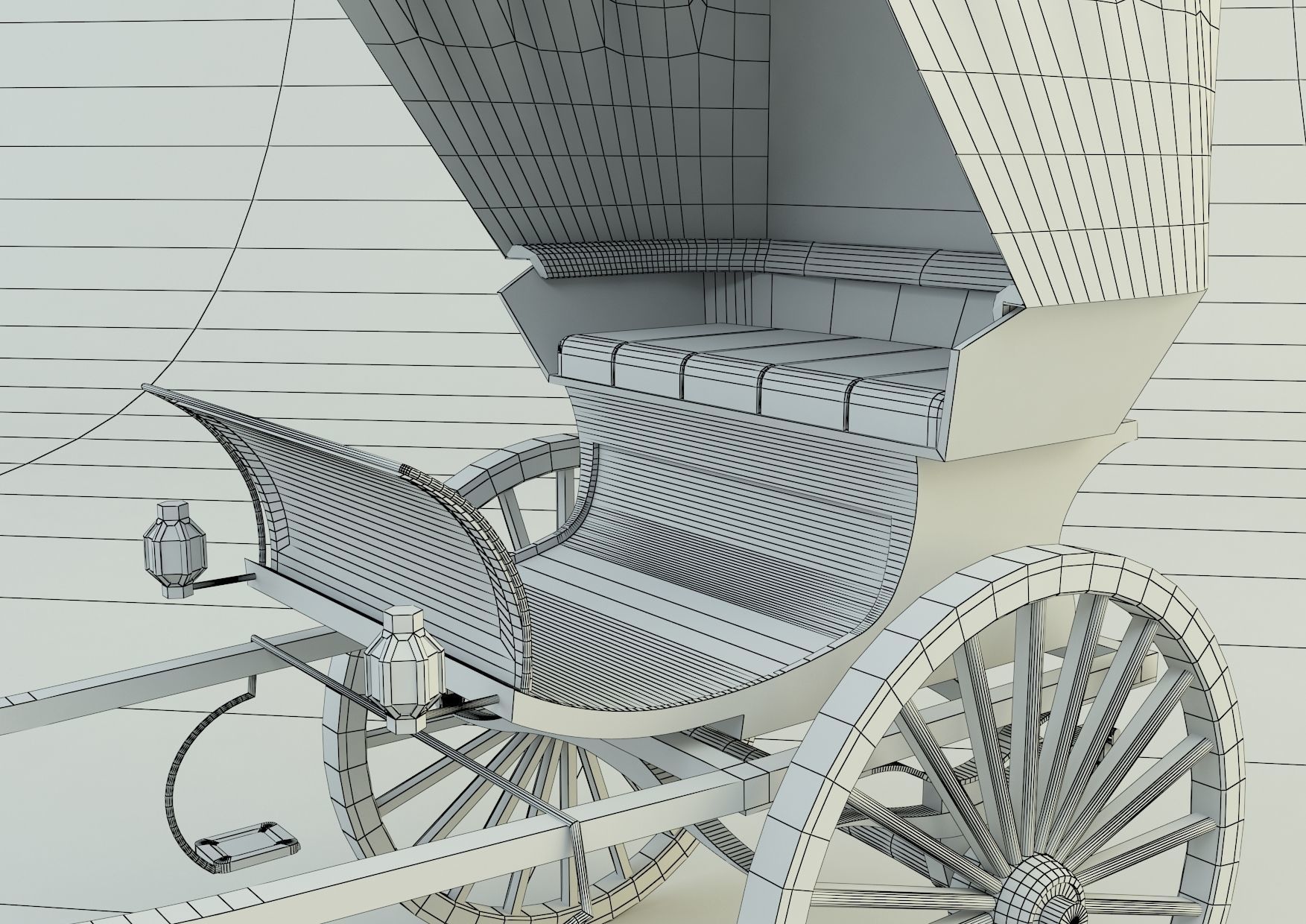 Tilbury Buggy Horse Cart 3d model 3D model_13