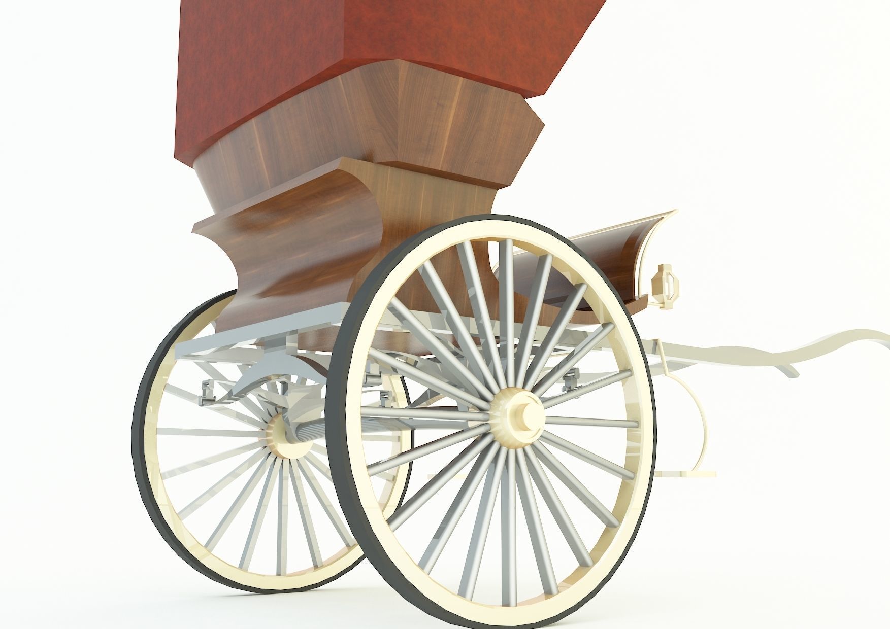 Tilbury Buggy Horse Cart 3d model 3D model_3