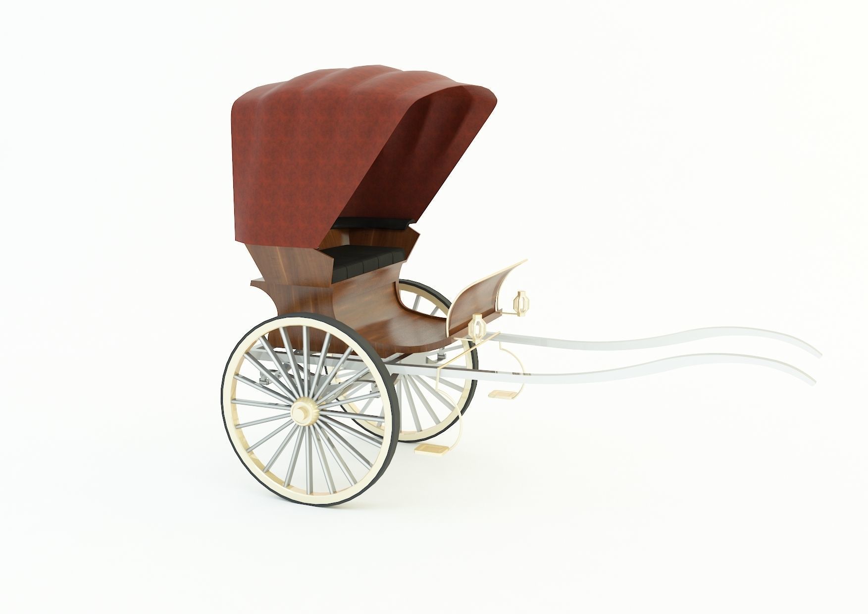 Tilbury Buggy Horse Cart 3d model 3D model_15