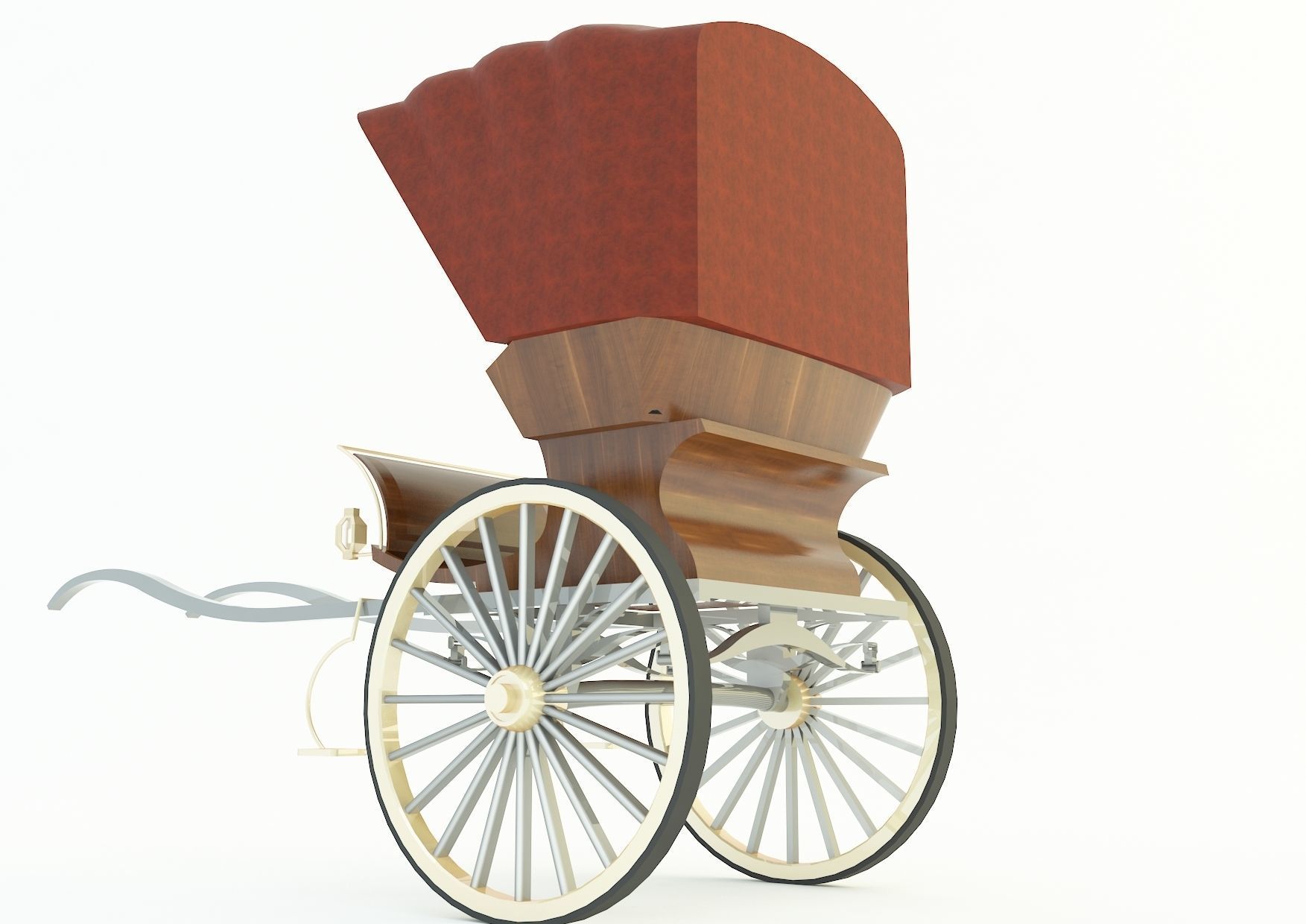 Tilbury Buggy Horse Cart 3d model 3D model_2