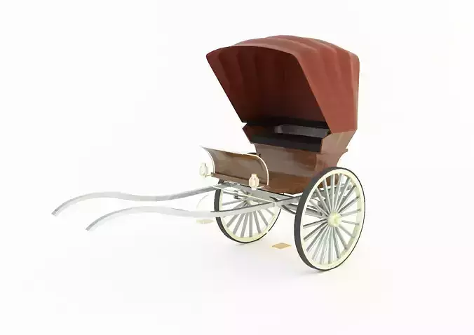 Tilbury Buggy Horse Cart 3d model 3D model