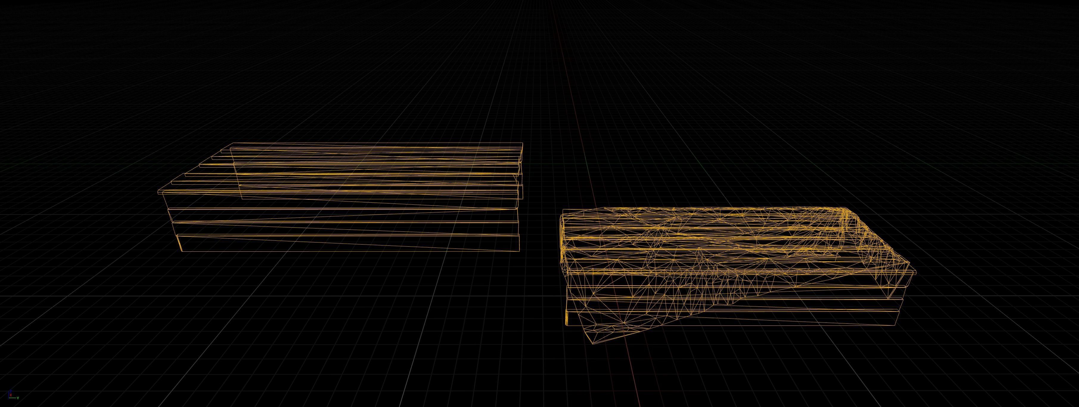 Viking Benches Low Poly Game Ready Low-poly 3D model_1