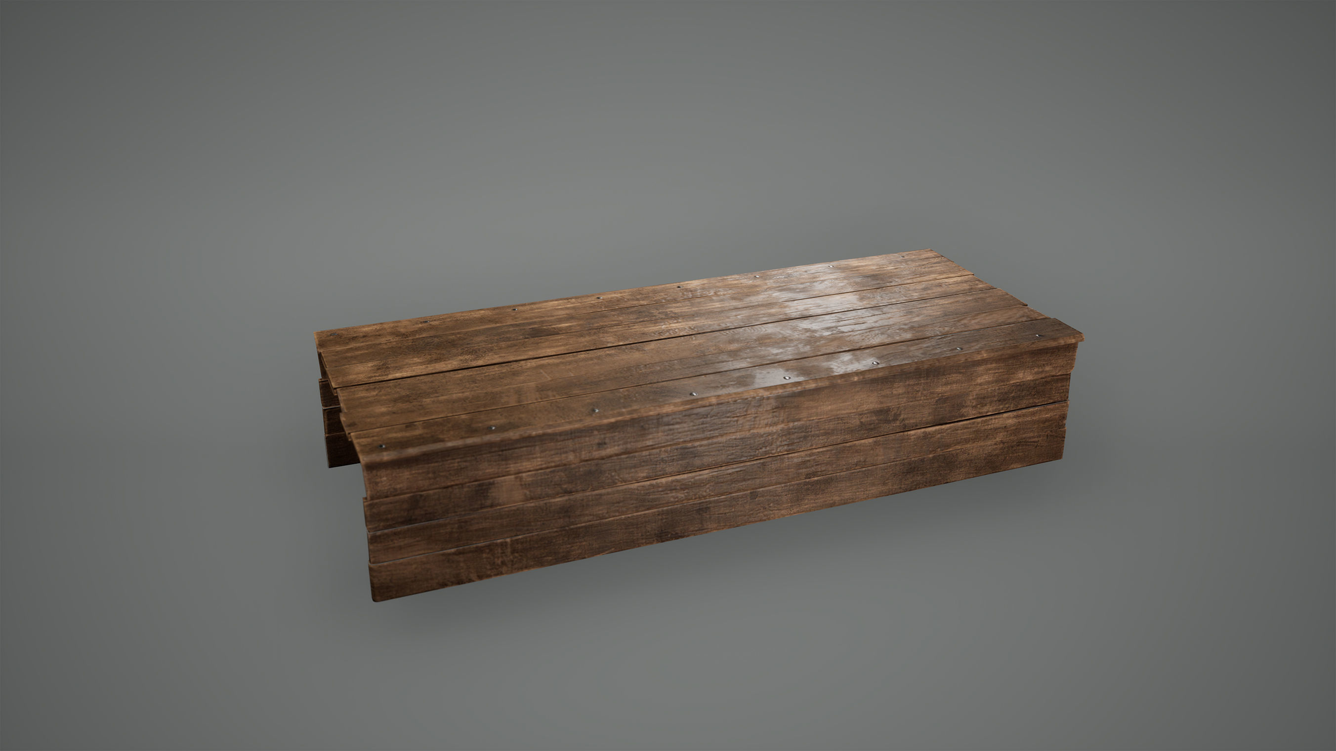 Viking Benches Low Poly Game Ready Low-poly 3D model_4