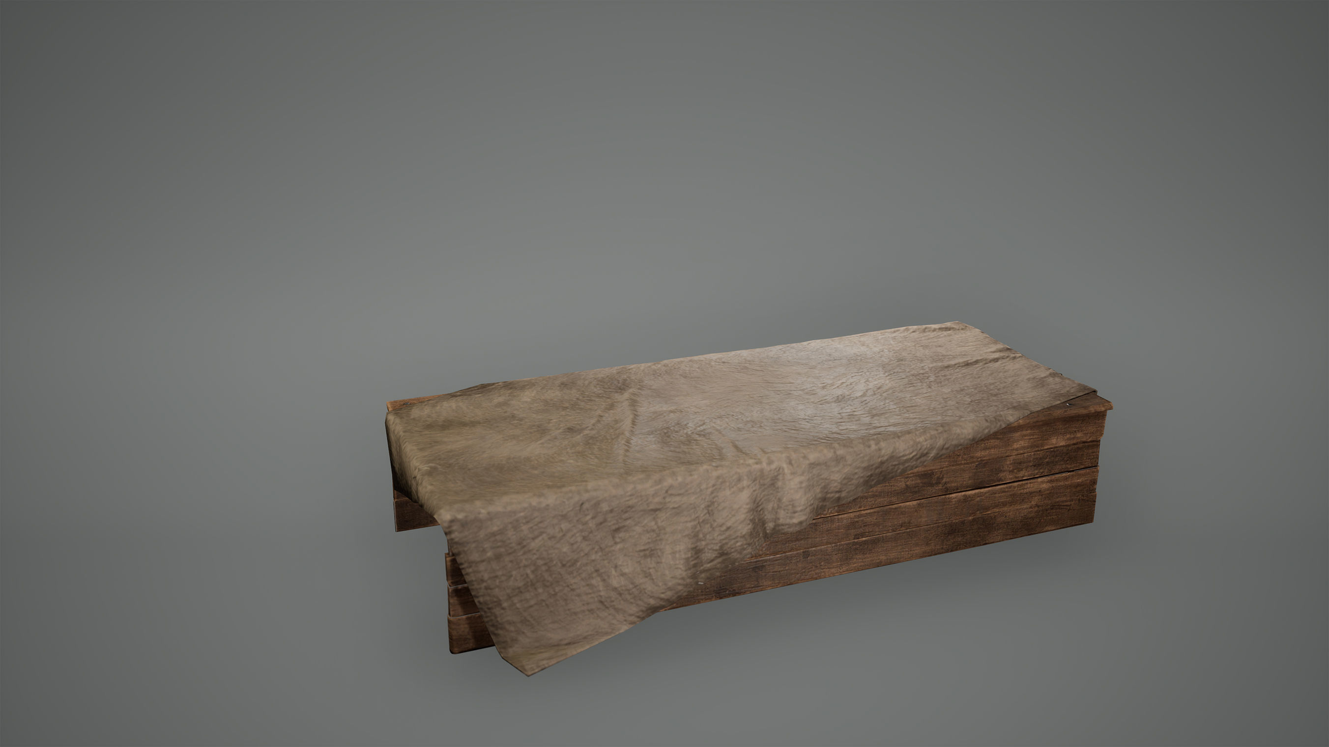 Viking Benches Low Poly Game Ready Low-poly 3D model_2