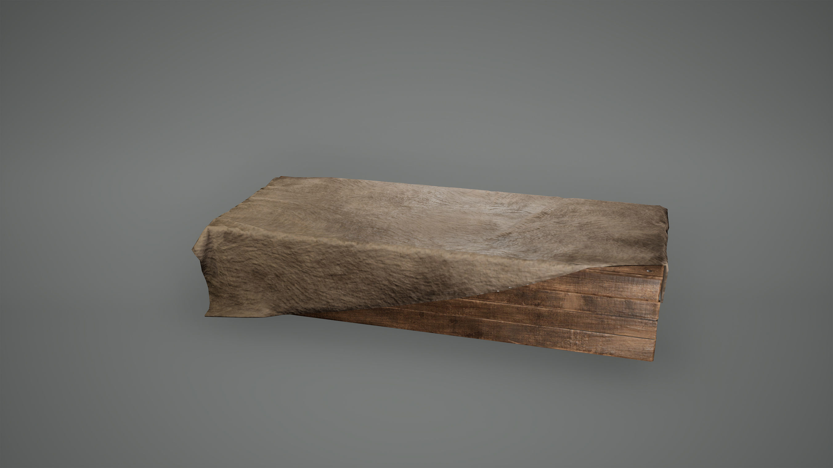 Viking Benches Low Poly Game Ready Low-poly 3D model_3