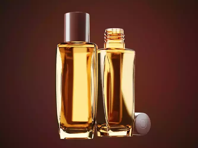 Realistic Cosmetic Glass Bottle Loreal Extraordinary Hair Oil