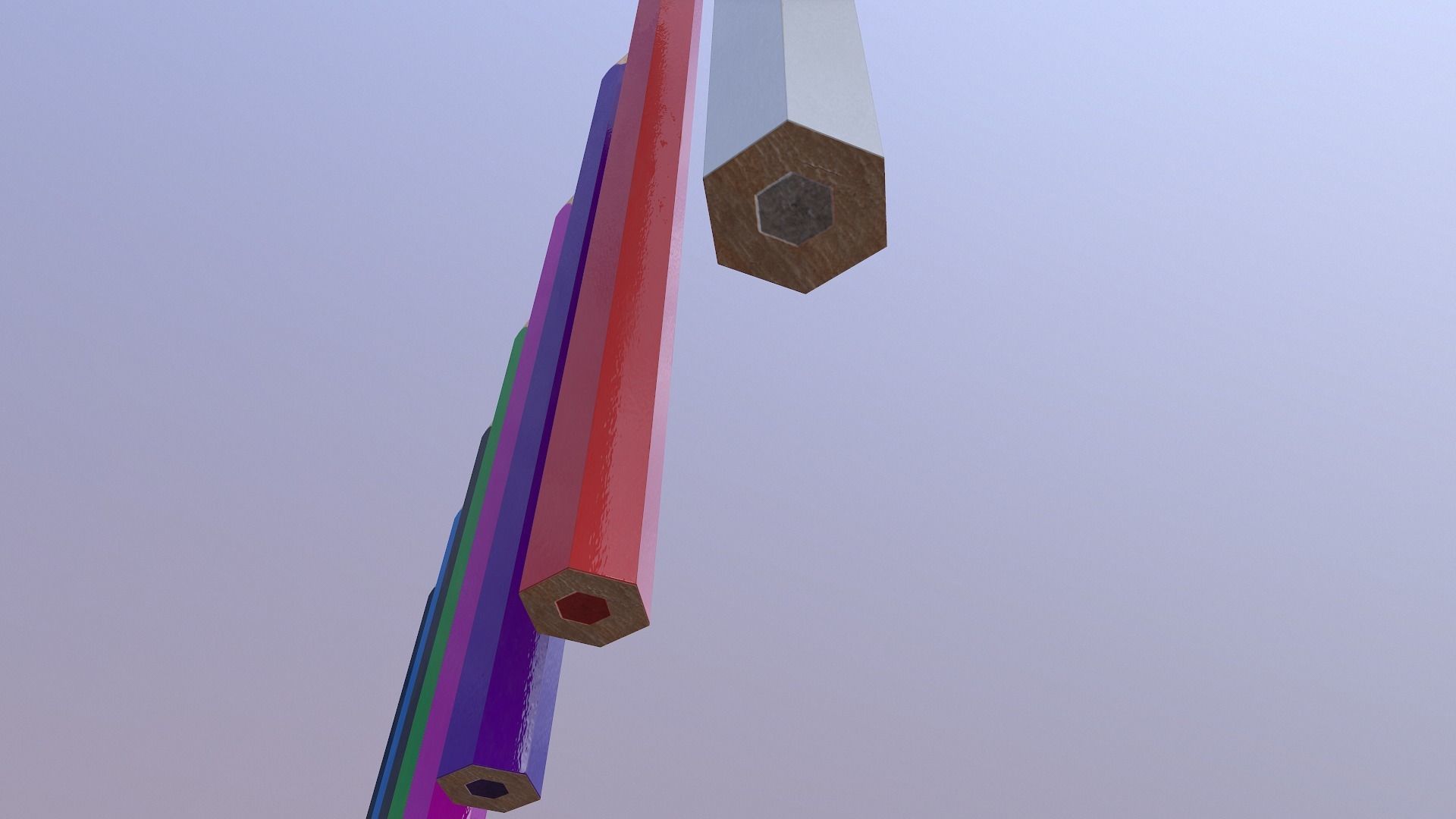  Color Pencils Free low-poly 3D model_6