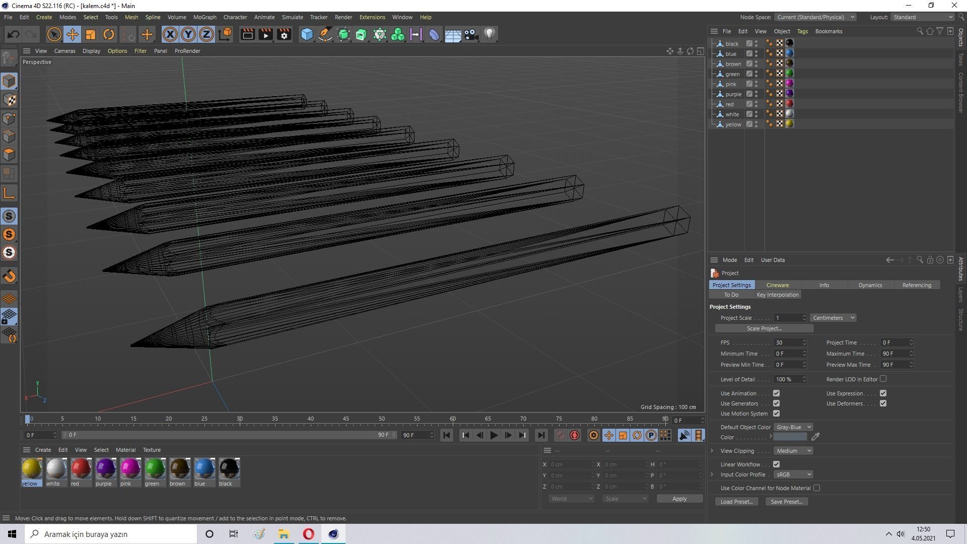  Color Pencils Free low-poly 3D model_12
