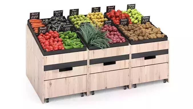 Vegetable Racks 3D model