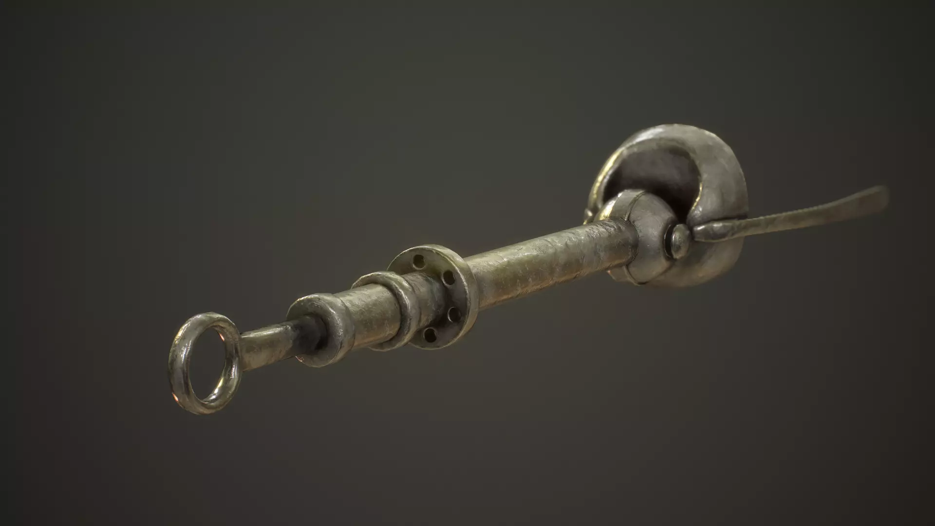 Artificial old arm prothesis Low-poly 3D model_0