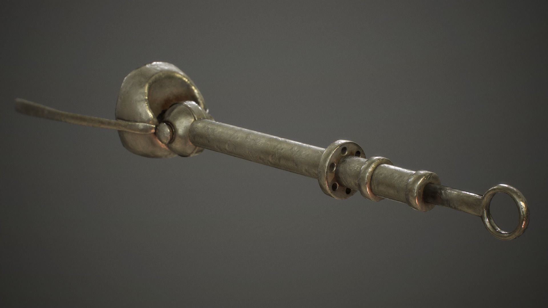 Artificial old arm prothesis Low-poly 3D model_2