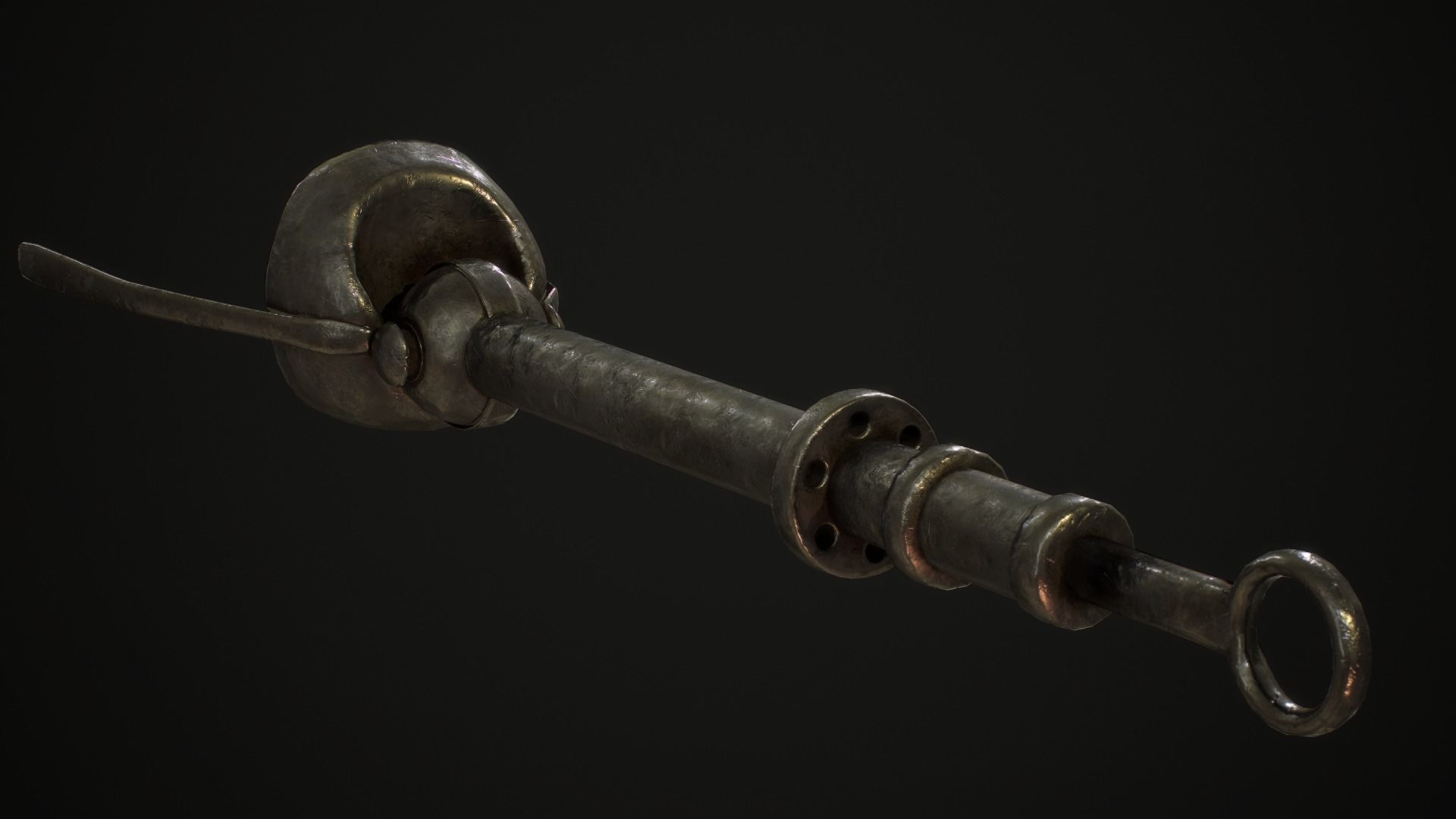 Artificial old arm prothesis Low-poly 3D model_5