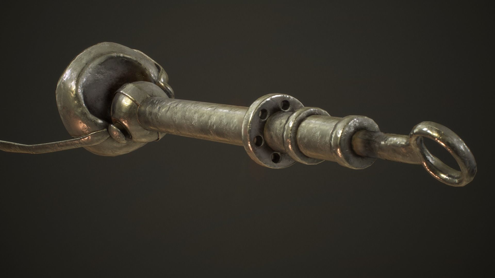 Artificial old arm prothesis Low-poly 3D model_3