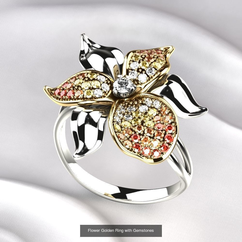 Luxury Flower Design Rings Collection _5