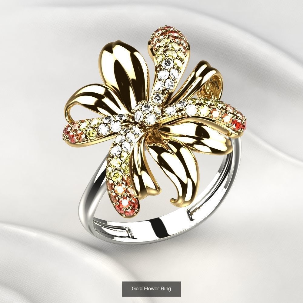 Luxury Flower Design Rings Collection _9