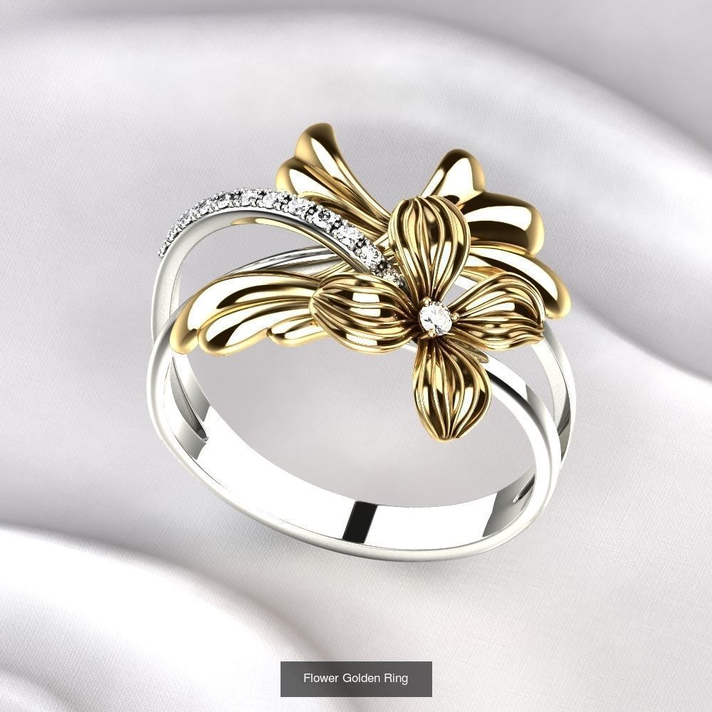 Luxury Flower Design Rings Collection _6