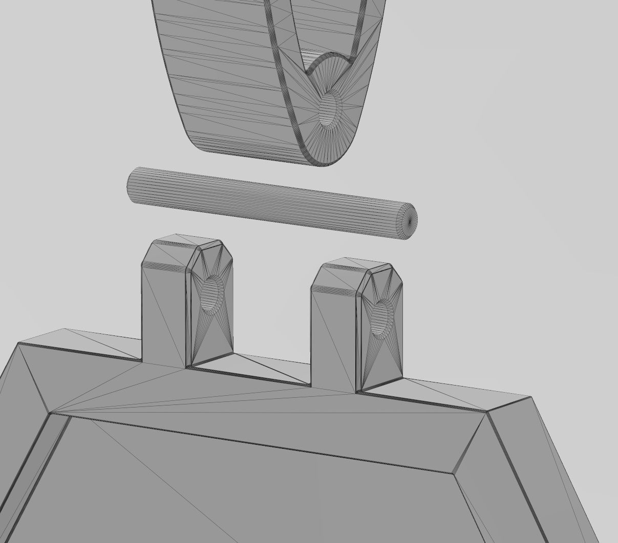 Simple hexagonal memory picture pendant with bail 3D print model_13