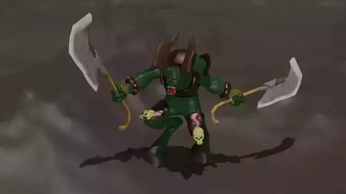 monster demon holding sword