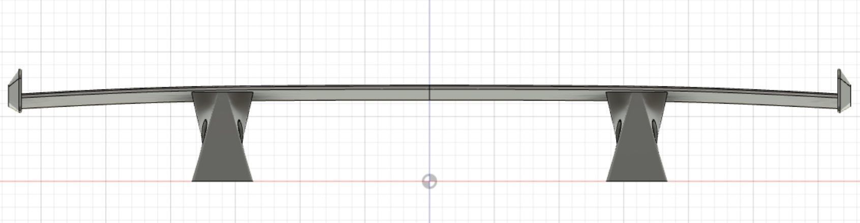 Car wing 3D print model_2