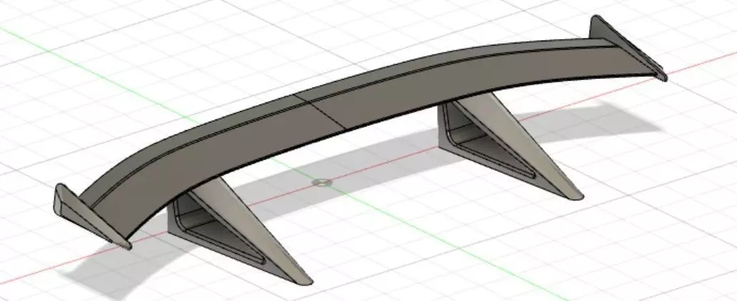 Car wing 3D print model_0