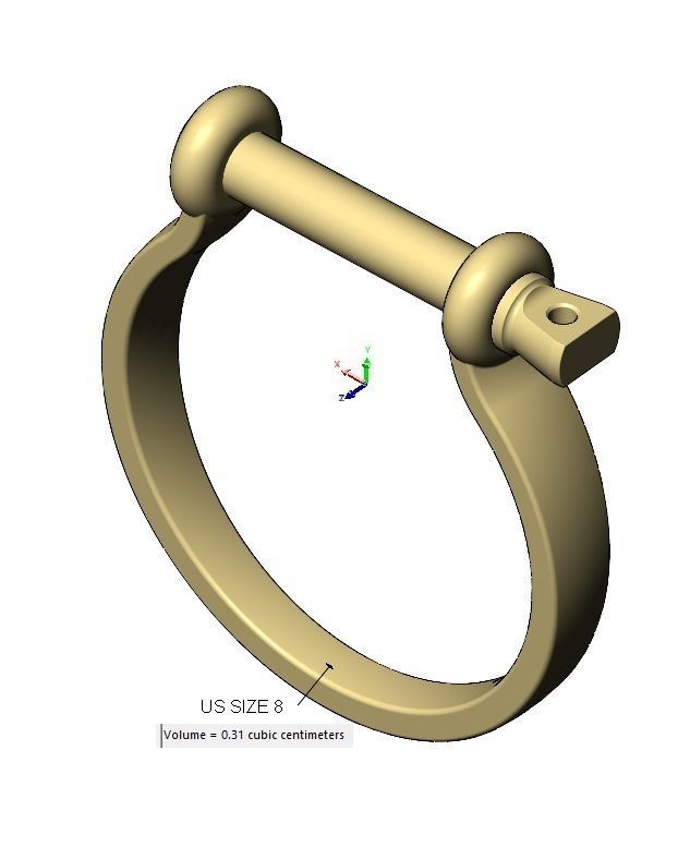 Sailing buckle shaped ring US size 5to8 3D print model_15