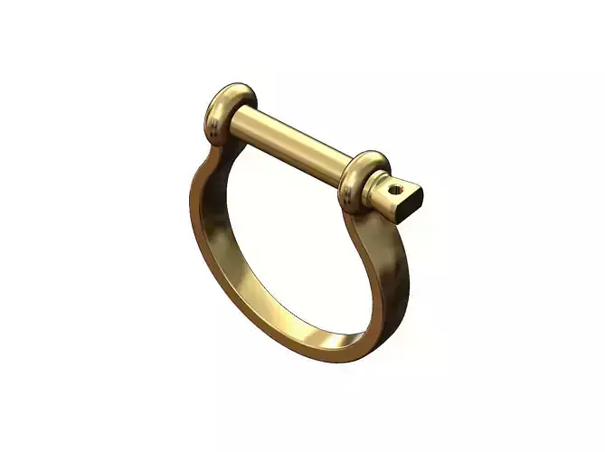 Sailing buckle shaped ring US size 5to8 3D print model