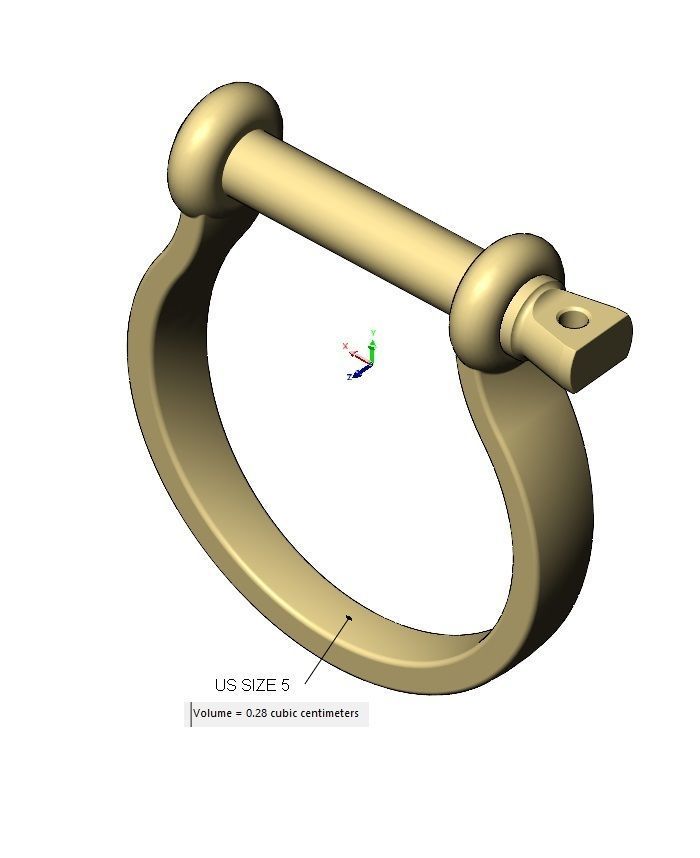 Sailing buckle shaped ring US size 5to8 3D print model_14