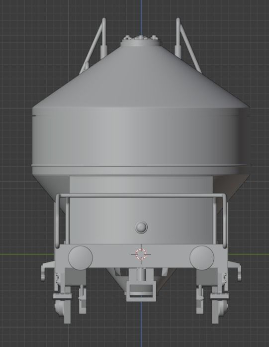 H0 1-87 scale Silo Wagon UCS 908 3D print model_1