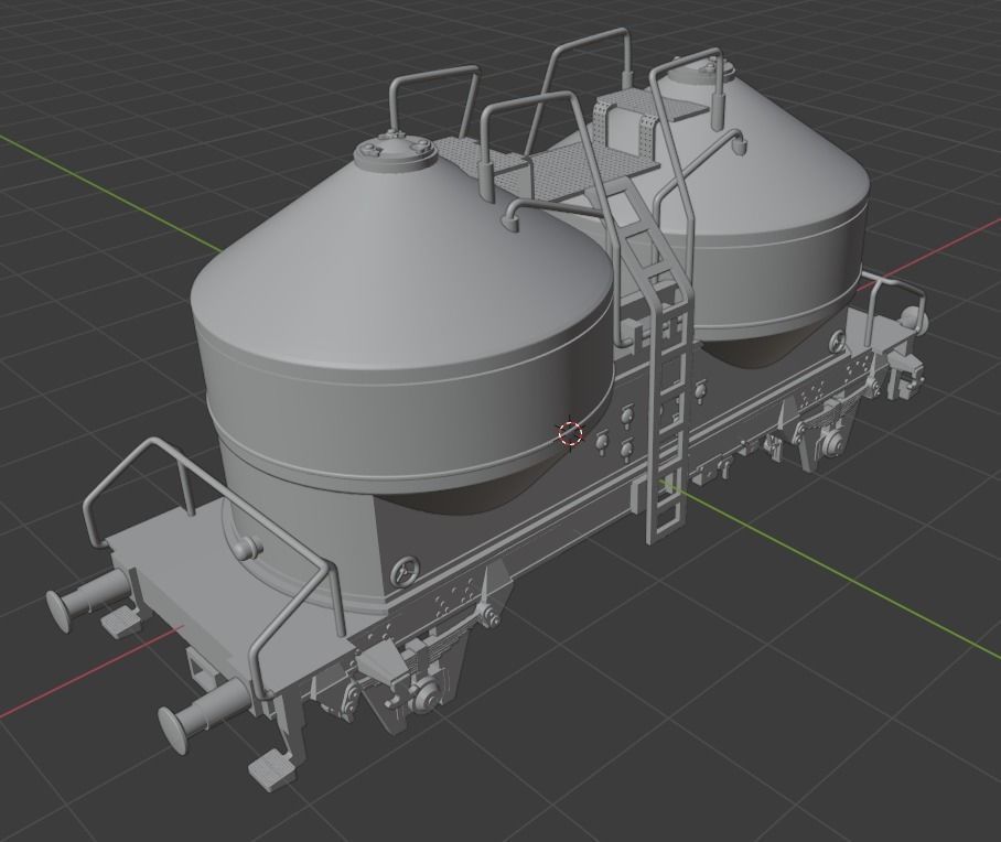 H0 1-87 scale Silo Wagon UCS 908 3D print model_7