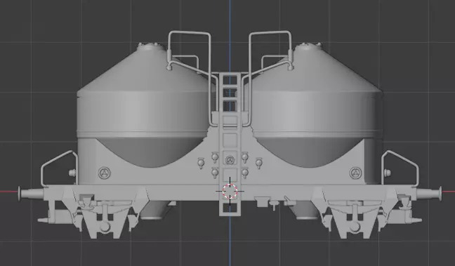 H0 1-87 scale Silo Wagon UCS 908 3D print model_0
