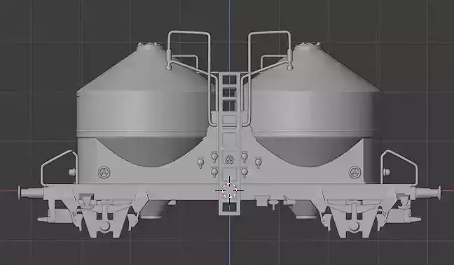 H0 1-87 scale Silo Wagon UCS 908 3D print model