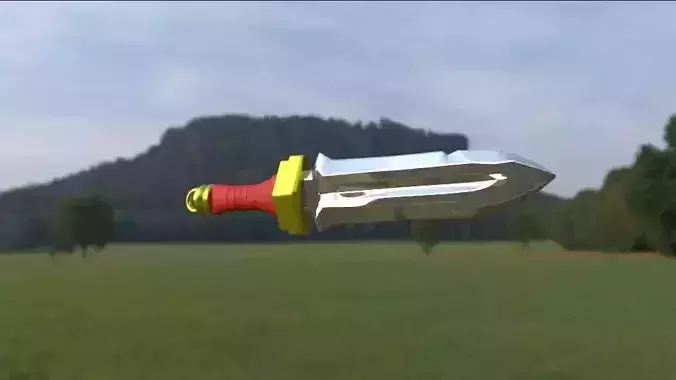Sword in middle of field