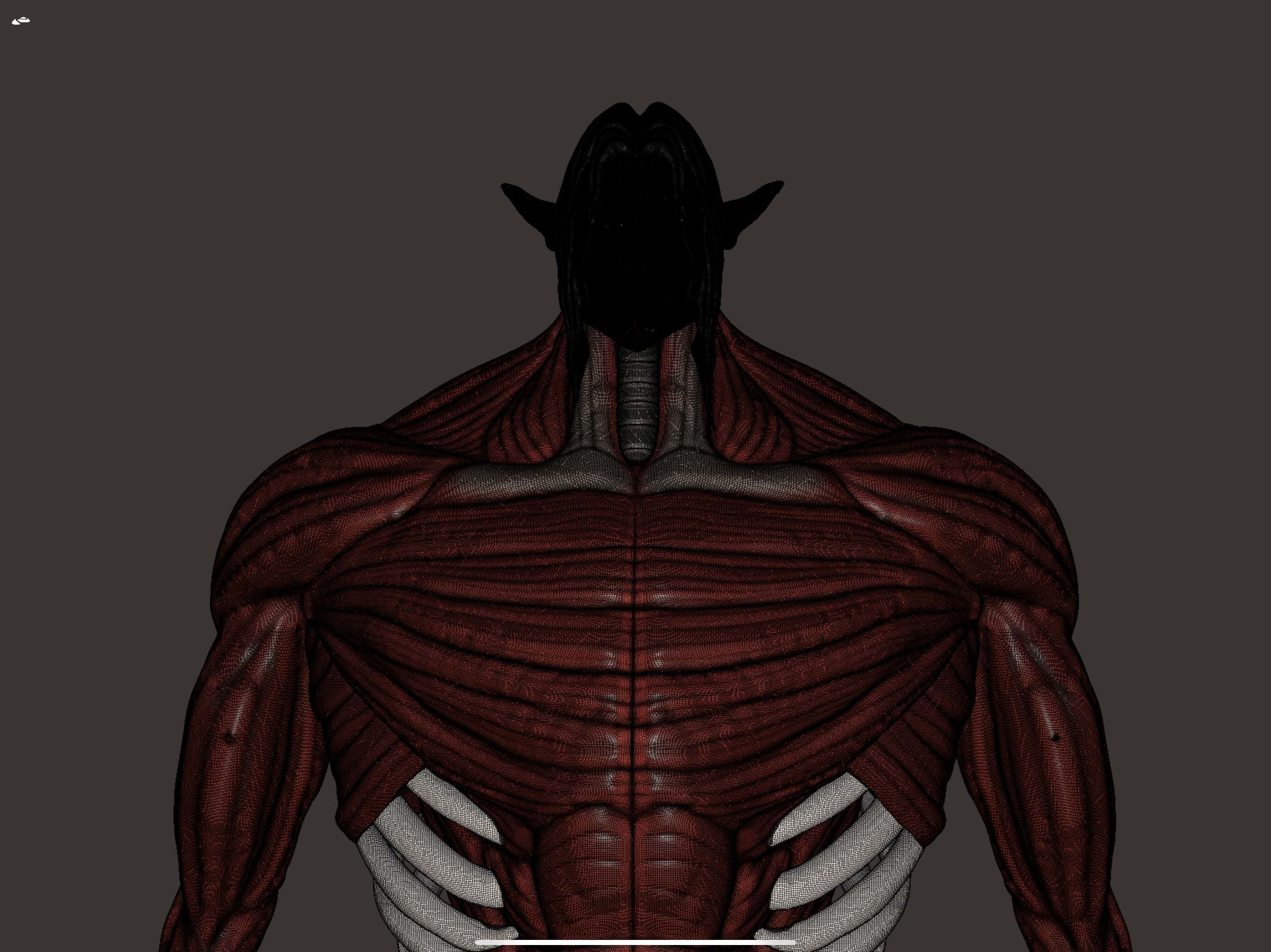 Eren founding titan phase 2 3d model attack on Titan 3D model_7