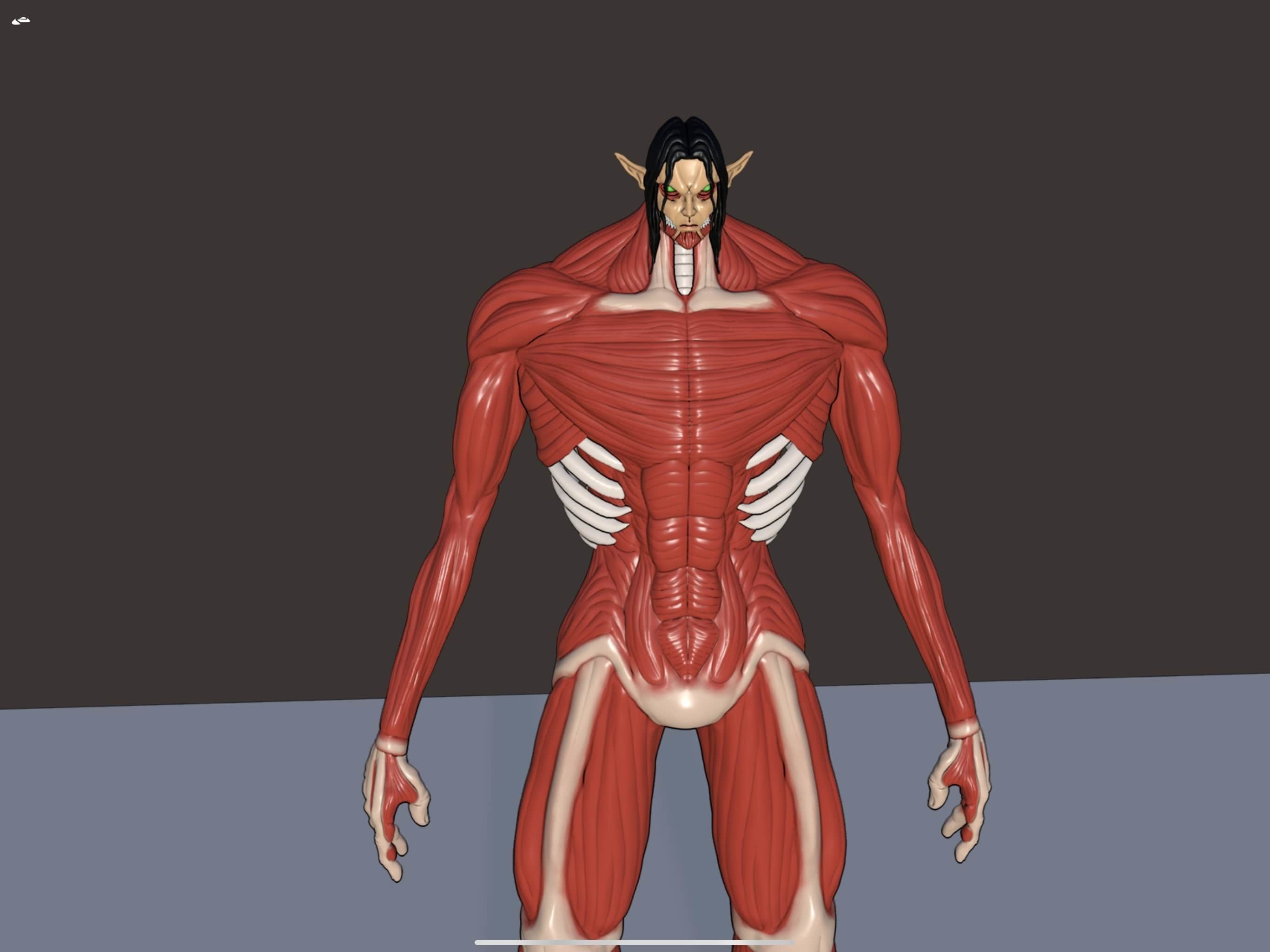 Eren founding titan phase 2 3d model attack on Titan 3D model_5