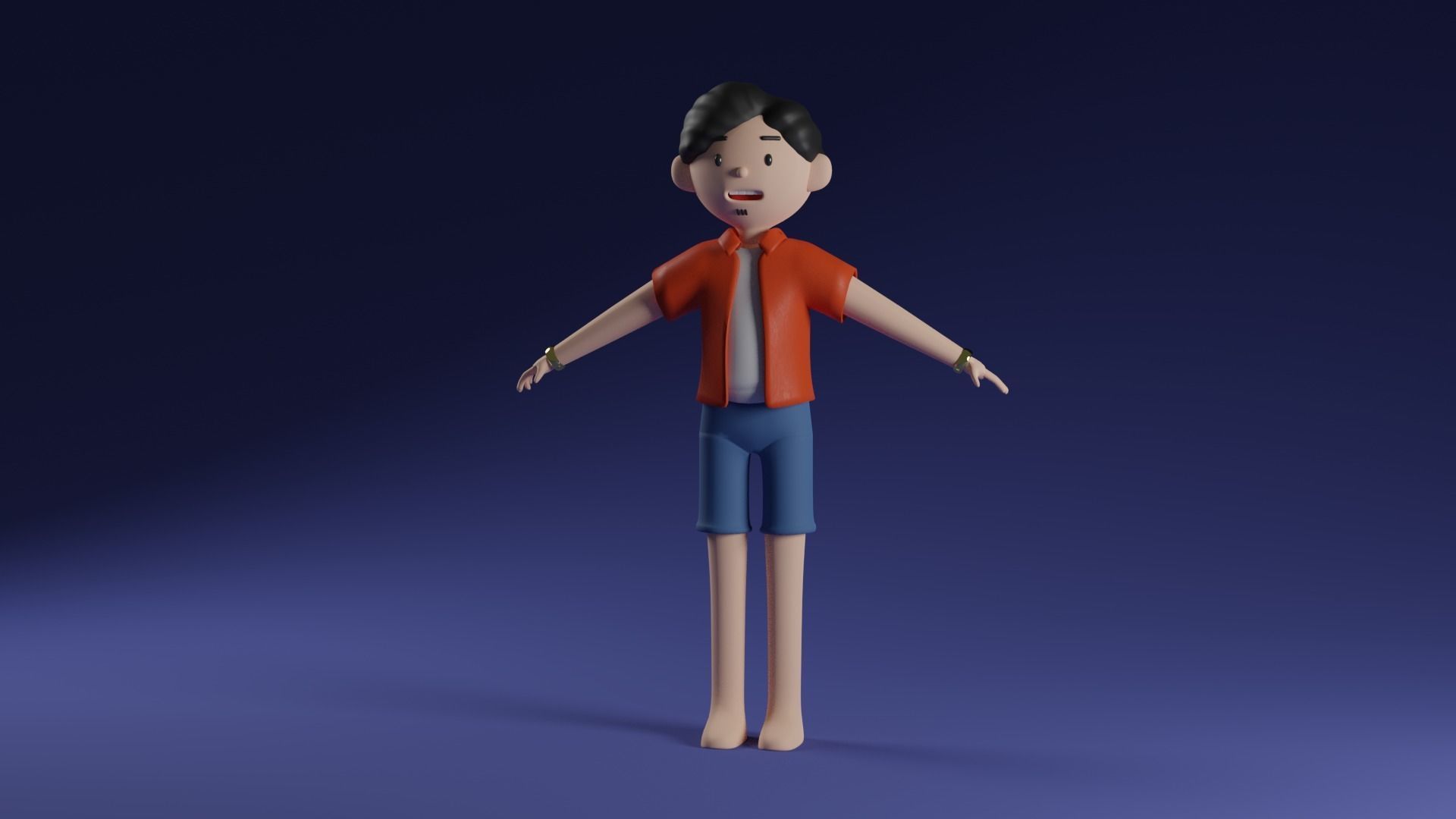  Character  man  Low-poly 3D model Low-poly 3D model_2