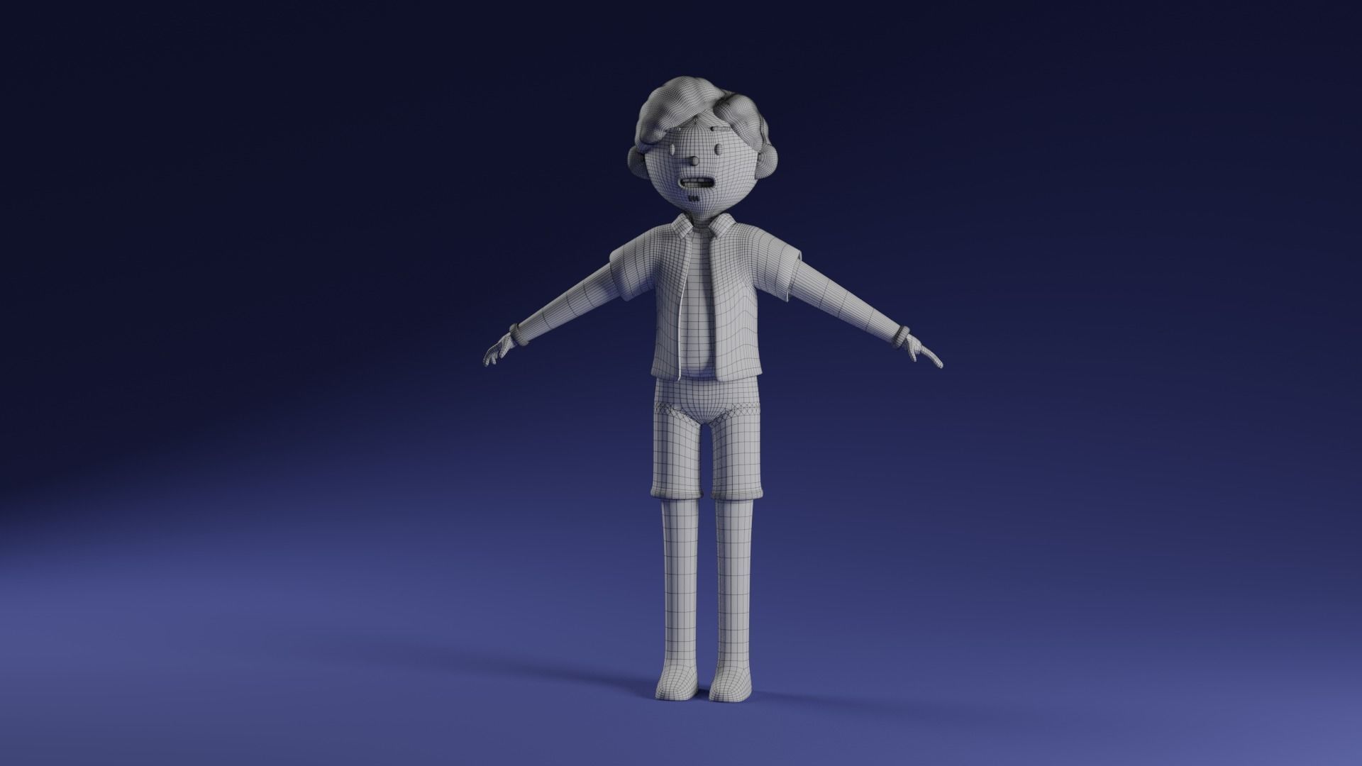 Character  man  Low-poly 3D model Low-poly 3D model_3