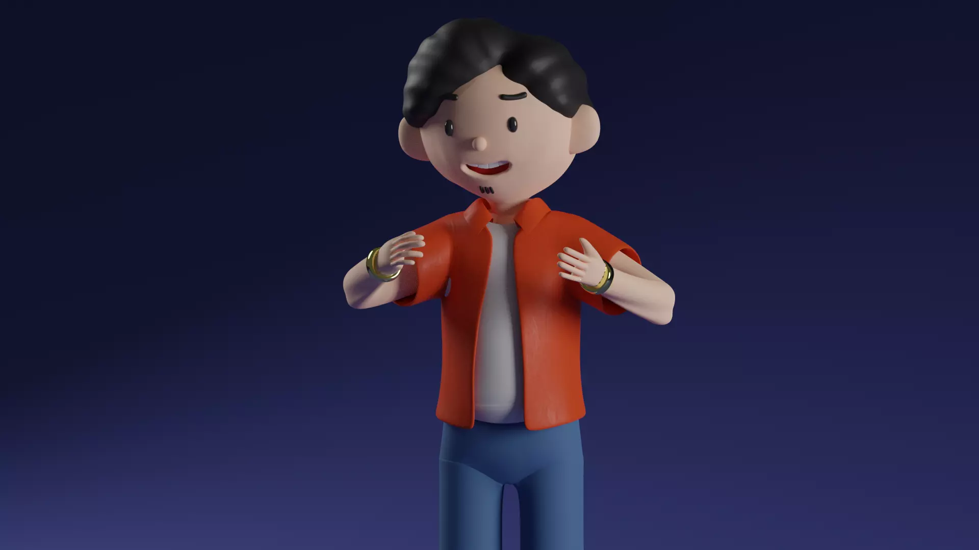  Character  man  Low-poly 3D model Low-poly 3D model_0
