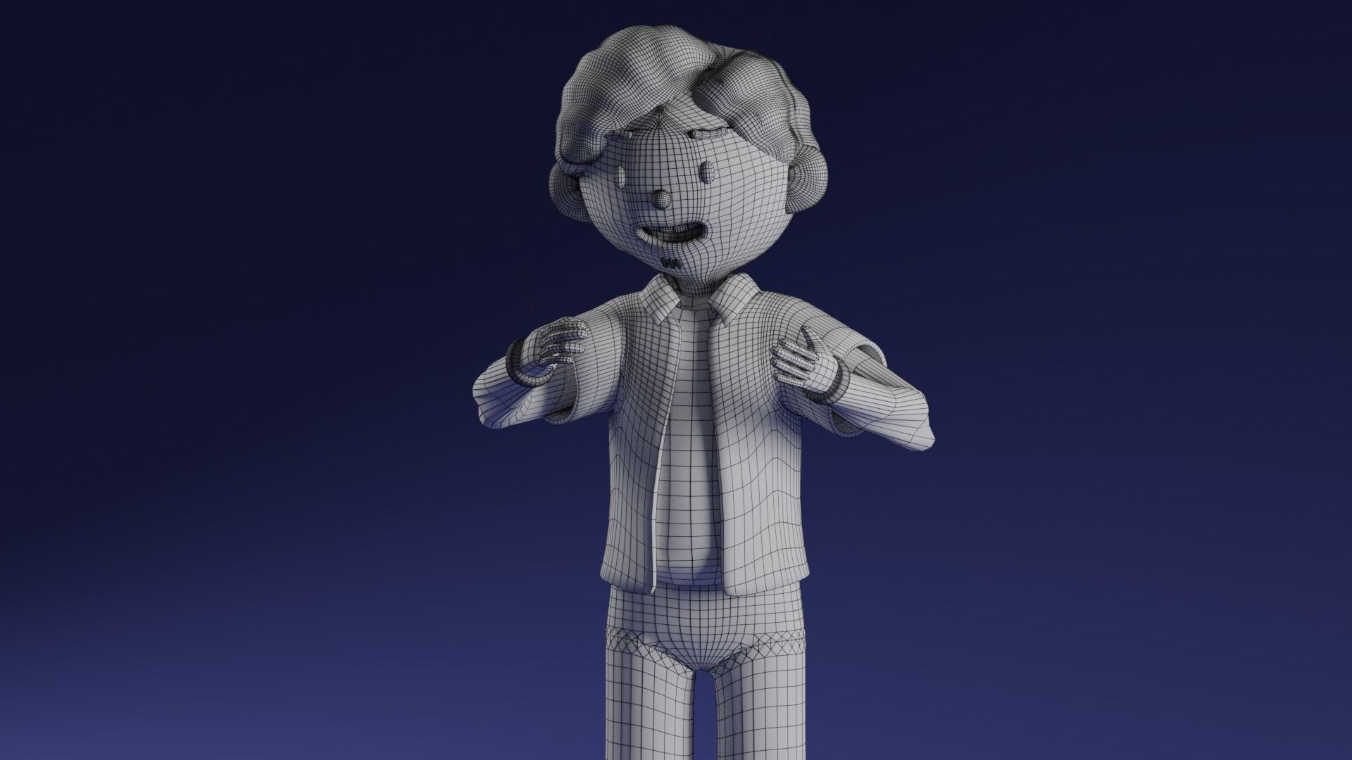  Character  man  Low-poly 3D model Low-poly 3D model_1