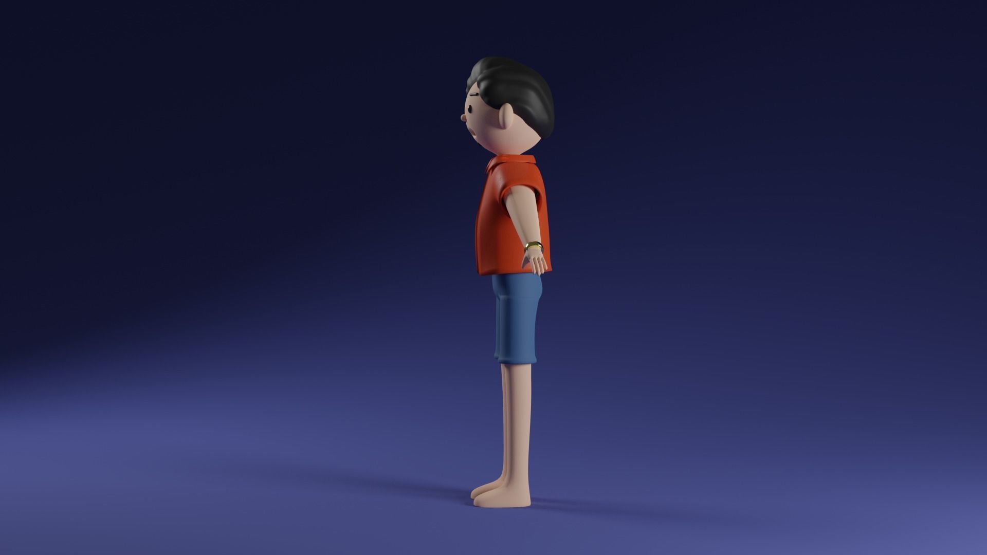  Character  man  Low-poly 3D model Low-poly 3D model_4