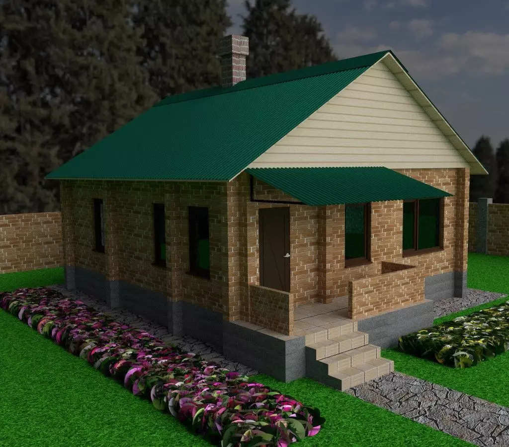 house with roof Free 3D model_0