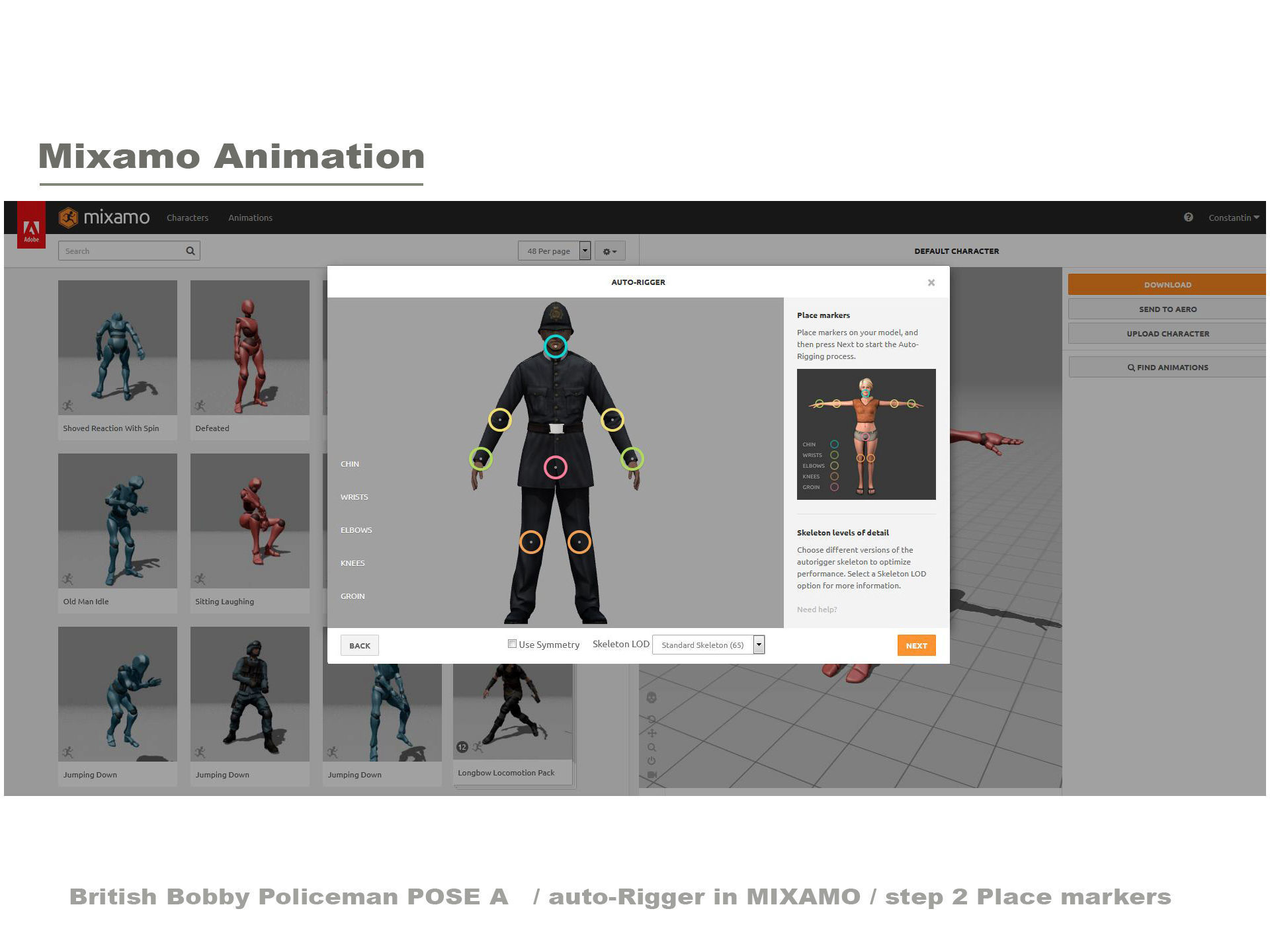 English Policeman Pose A   Low-poly 3D model_5