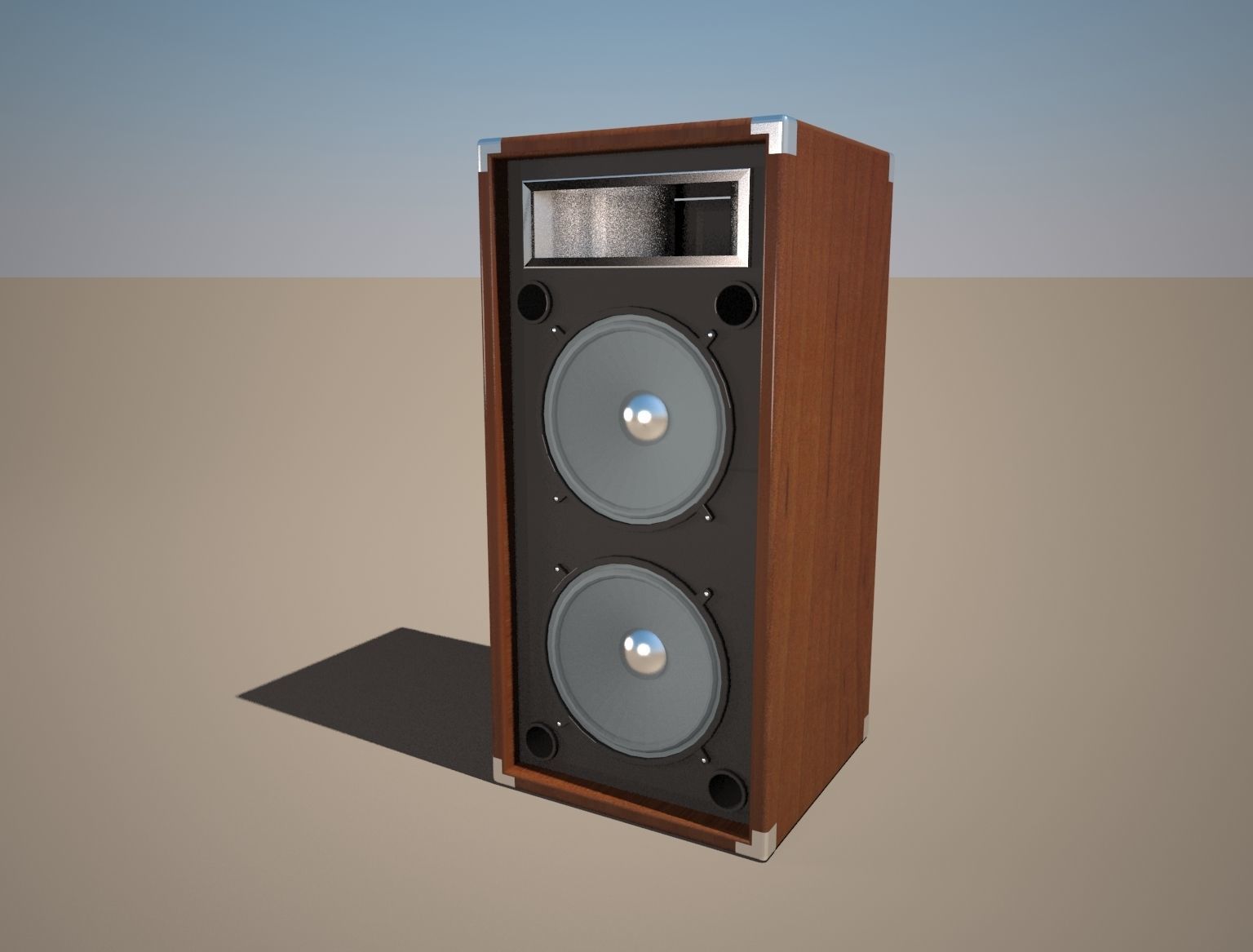 Speaker loudspeaker with two speakers Free 3D model_3